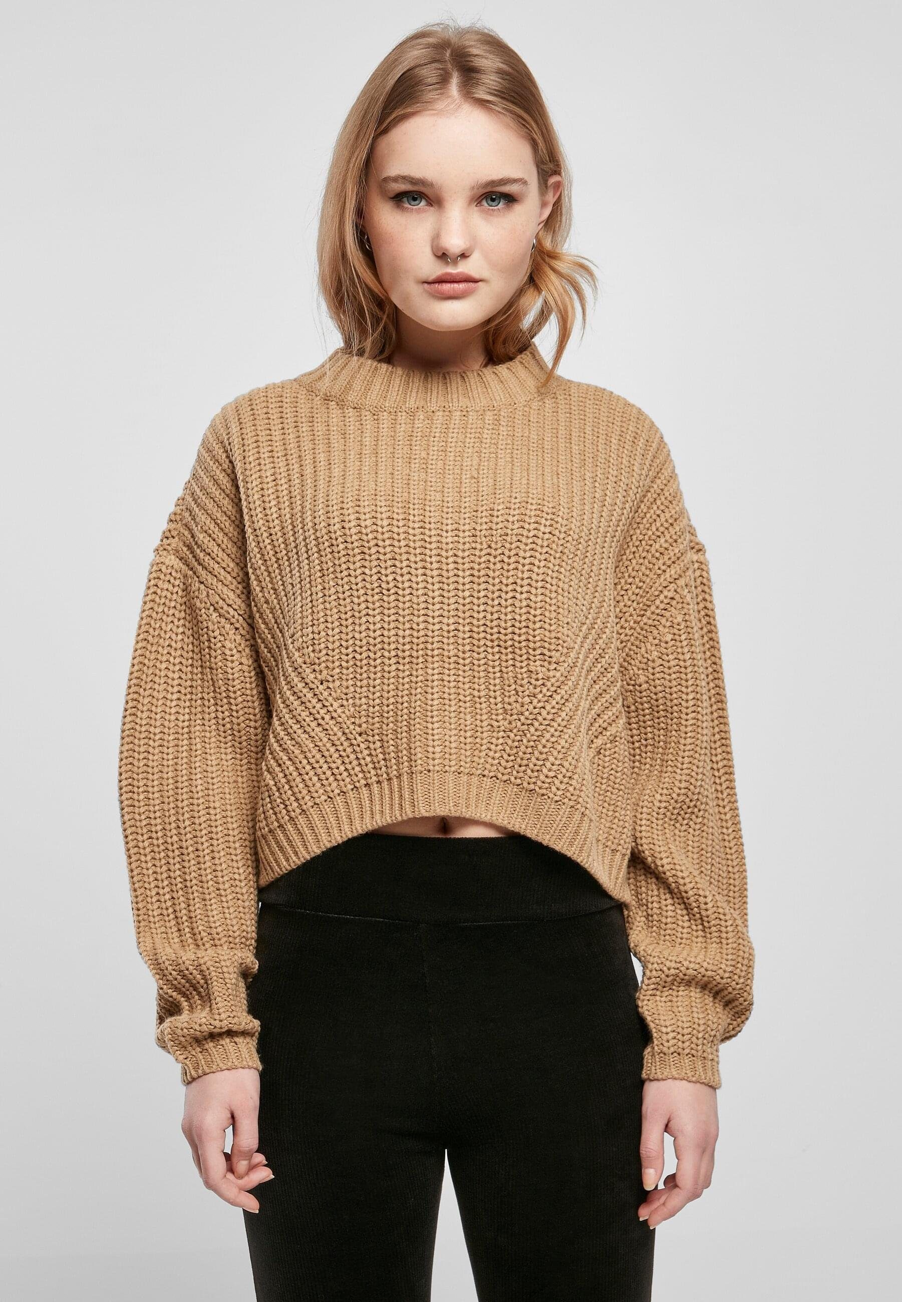 Sweater CLASSICS Ladies Kapuzenpullover URBAN Oversize (1-tlg) unionbeige Wide Damen