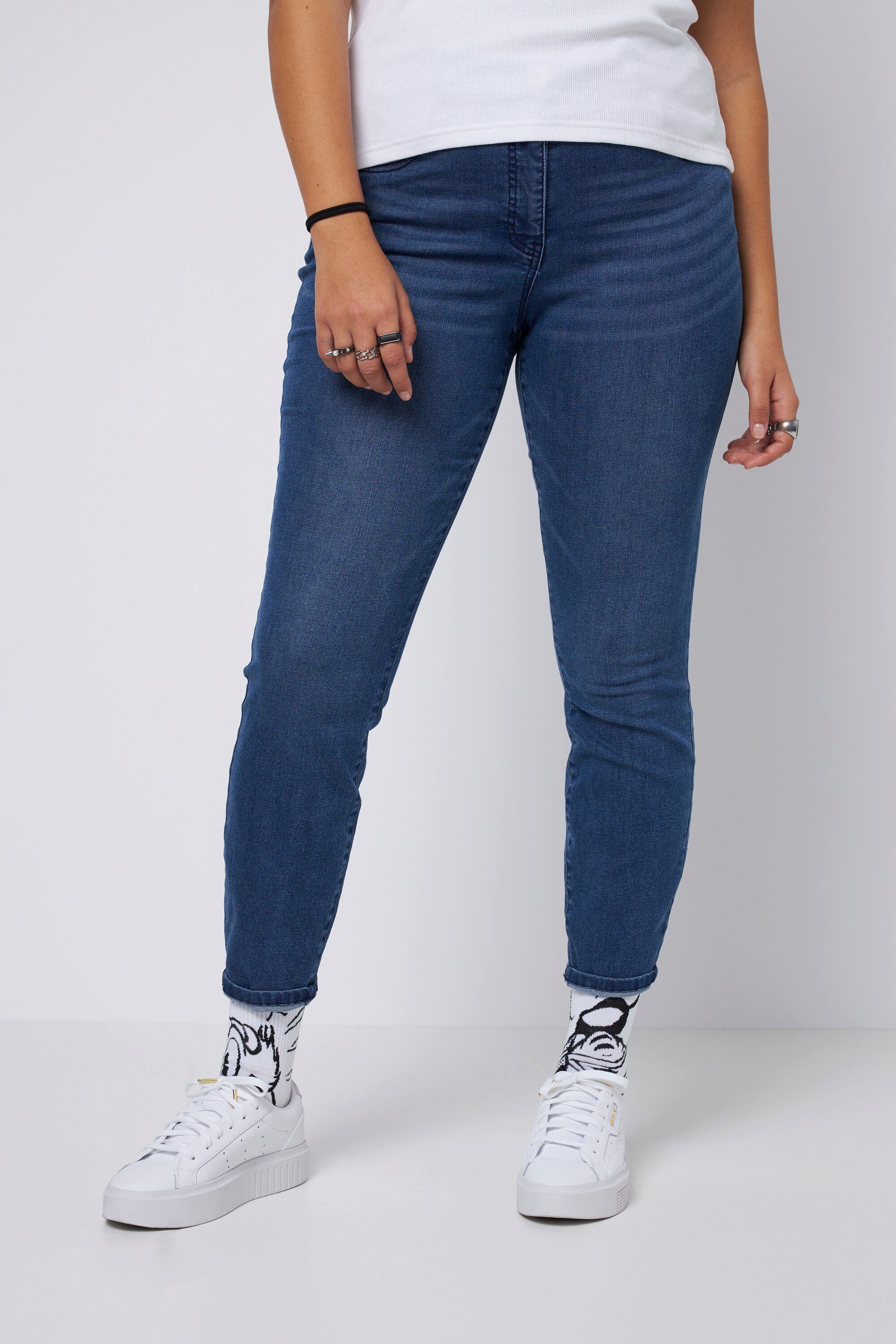 Studio Untold Regular-fit-Jeans Skinny Jeans Basic 5-Pocket blue denim