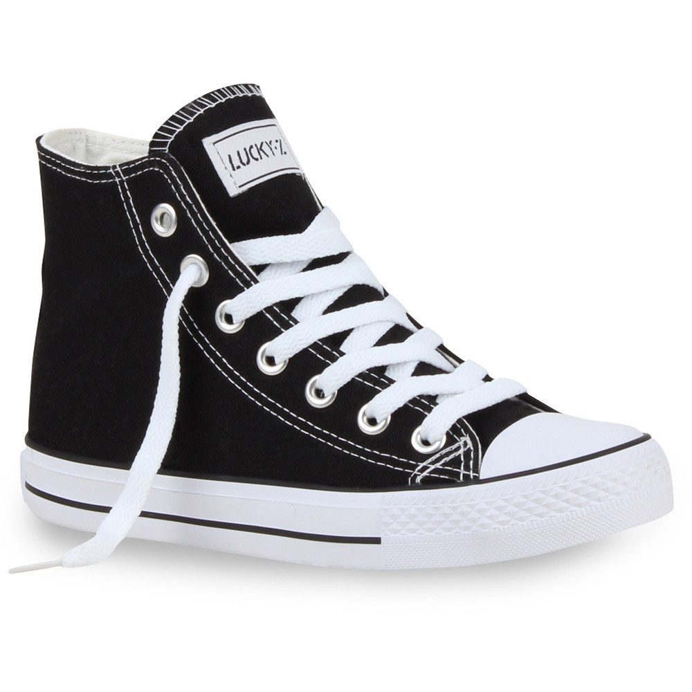 VAN HILL 94589 Sneaker Damen High Top Sneaker Sportschuhe Kult Schnürer Turnschuhe