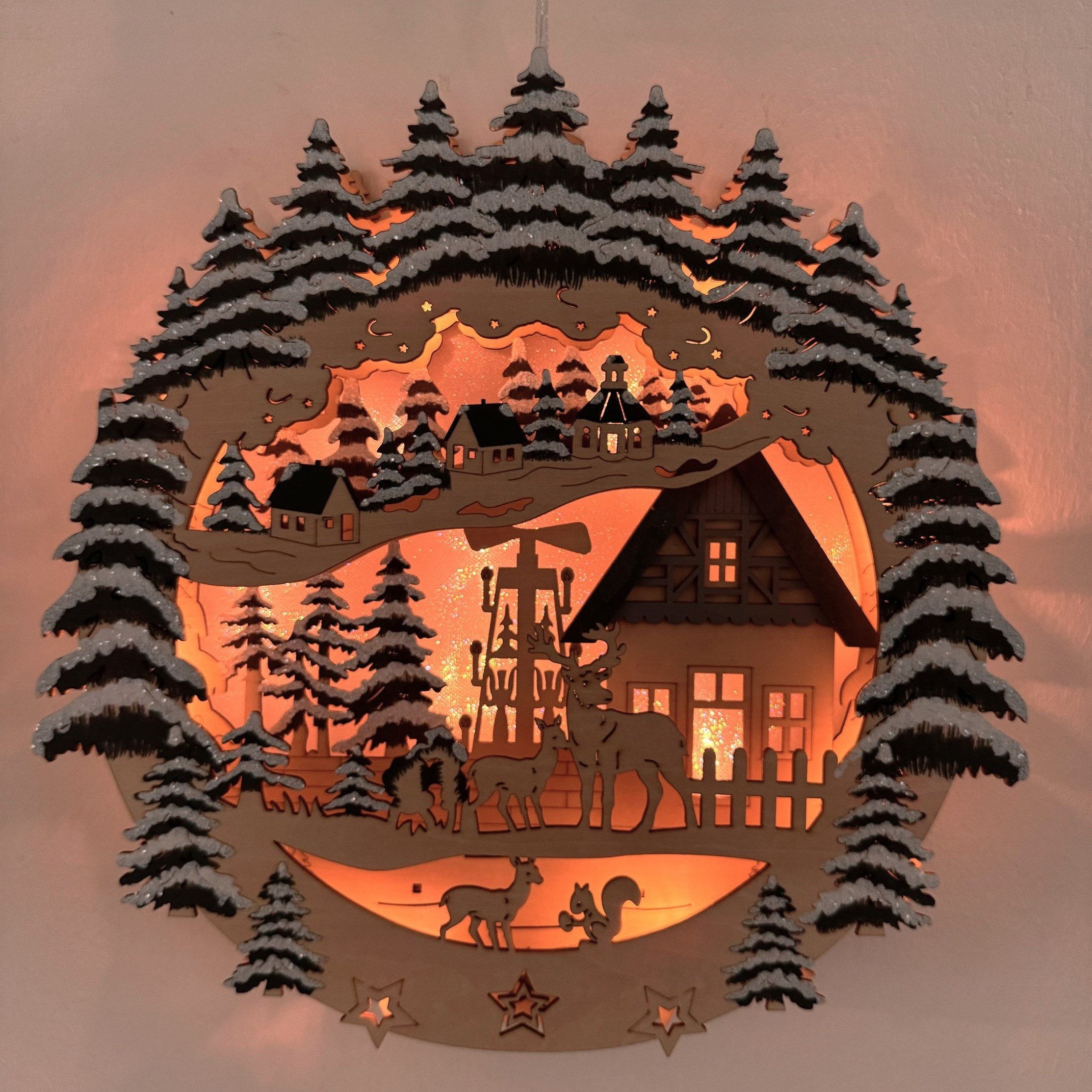 Online-Fuchs Fensterdekoration Weihnachtsdekoration aus Holz mit günstig online kaufen