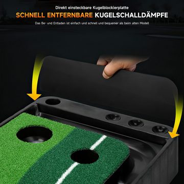 JOEAIS Puttingmatte Golfmatte Minigolf für Zuhause Golf Putting Matte Trainer, Indoor Golf Büro Golf mit Auto Ball Return Funktion