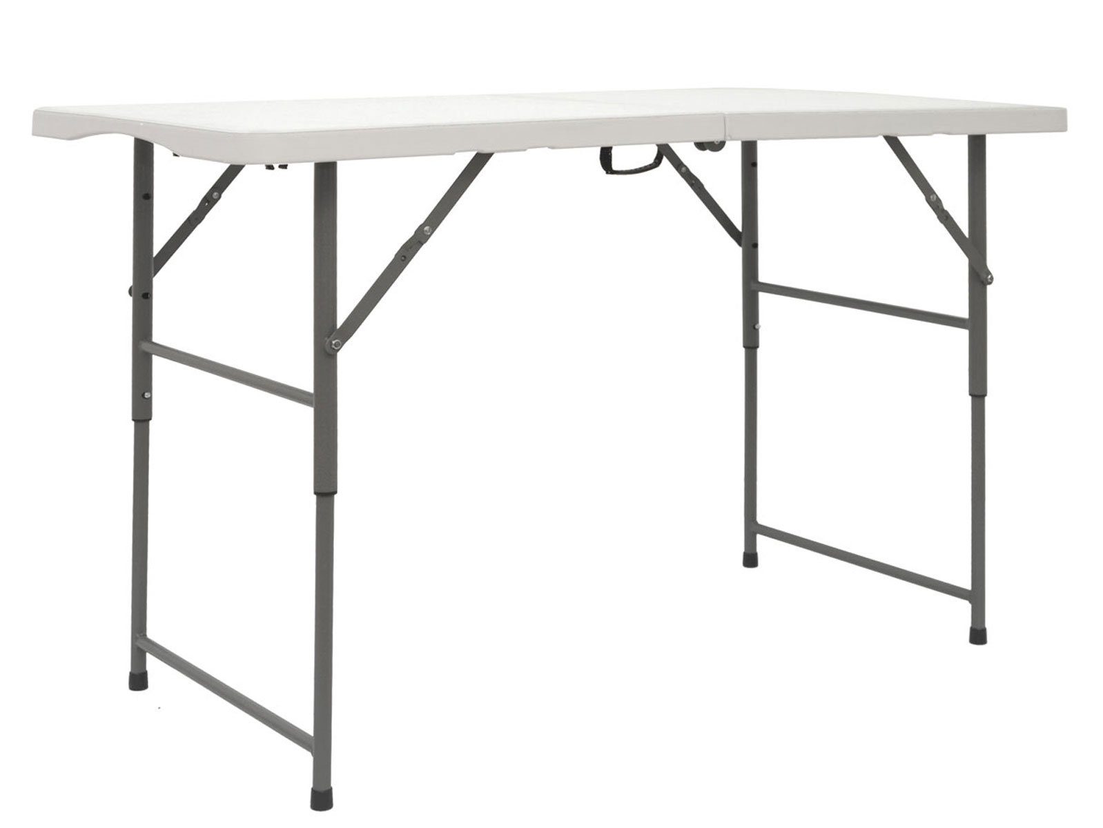 AMANKA Klapptisch Klapptisch Höhenverstellbar Gartentisch Camping, 120 x 60 cm Klappbar Weiß