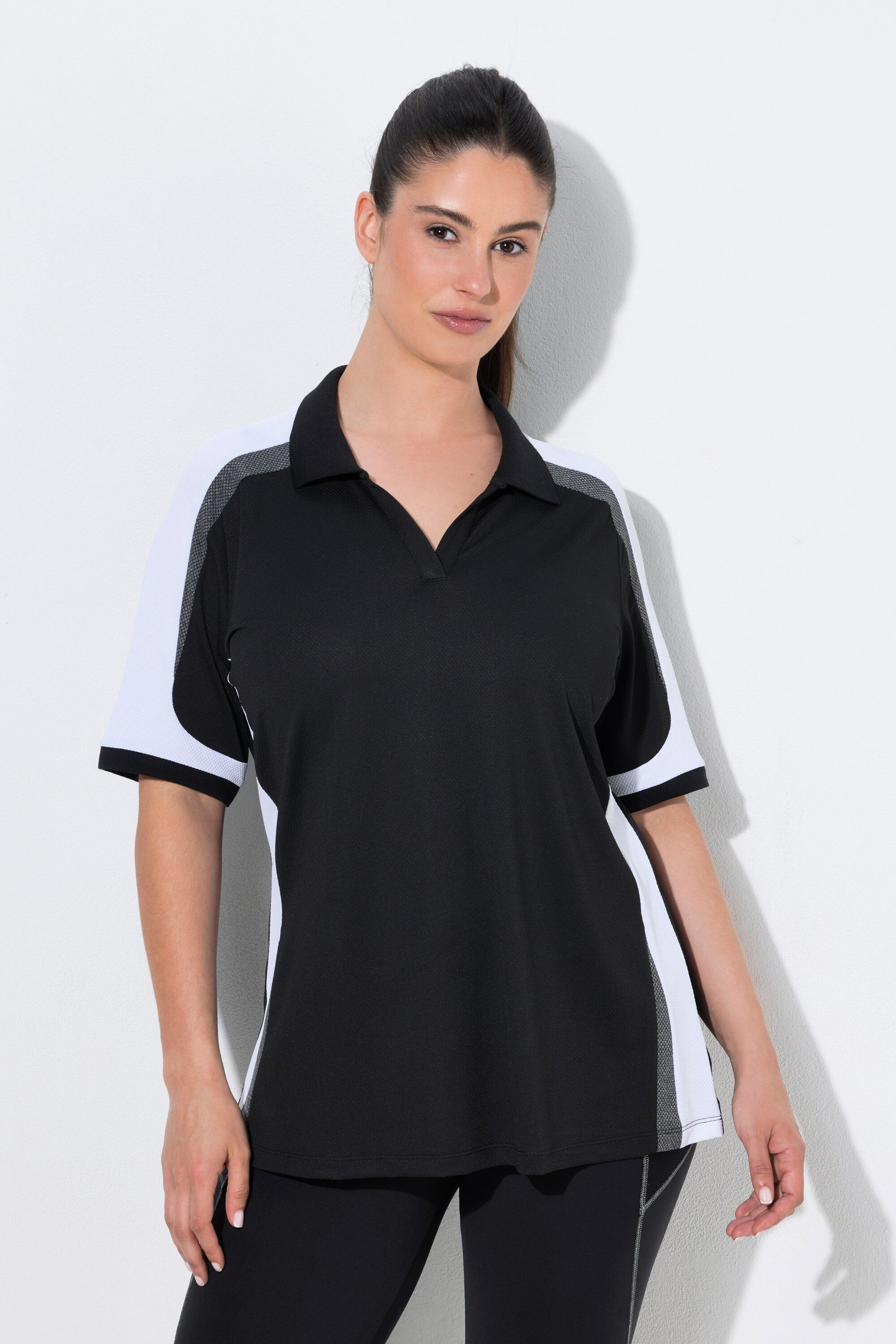 Ulla Popken Poloshirt Funktions-Poloshirt Polokragen Halbarm