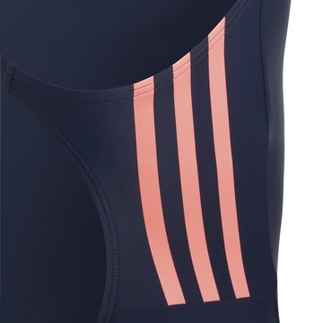 adidas Sportswear Badeanzug YG 3S MID SUIT,SHANAV/ACIRED weiss-schwarz-pink