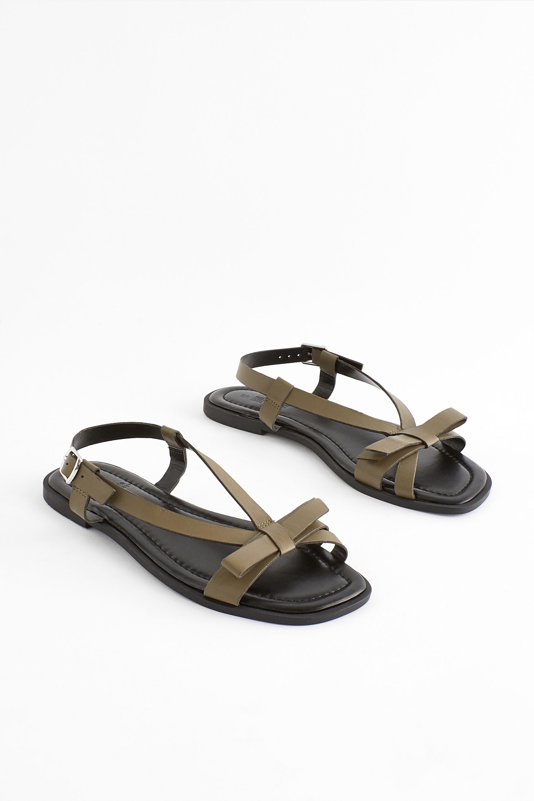 Next Forever-Komfort ® Ledersandalen mit Schleife günstig online kaufen