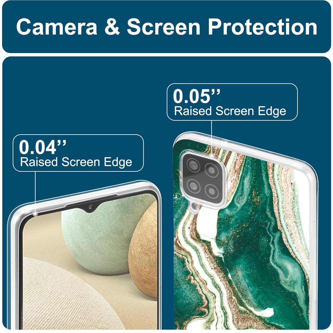 CoolGadget Handyhülle Marmor Slim Case für Samsung Galaxy A12 / M12 6,5 Zoll, Hülle Dünne Silikon Schutzhülle für Samsung A12, Samsung M12 Hülle