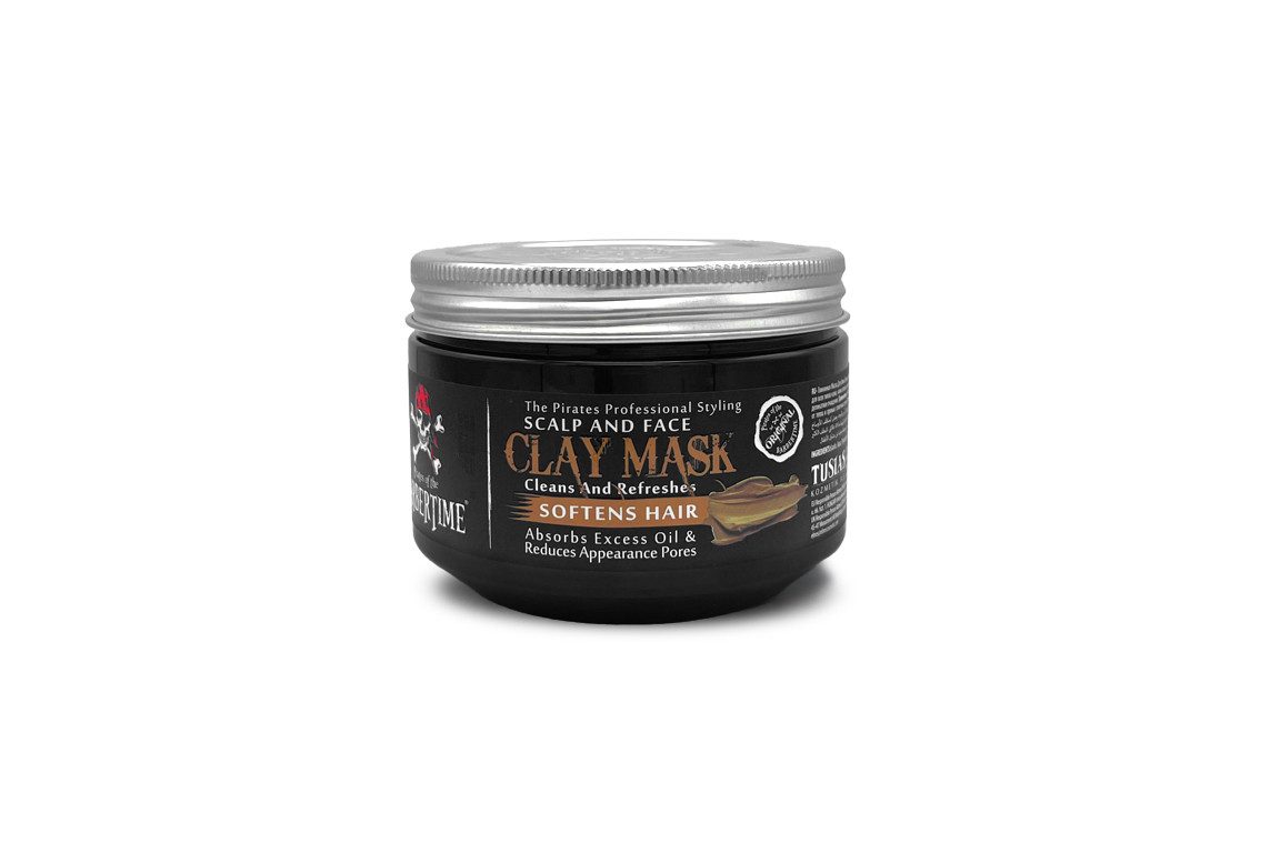 BARBERTIME Gesichtsmaske Clay Mask Gesichtsmaske gegen unreine Haut & Akne 300ml, 1-tlg.