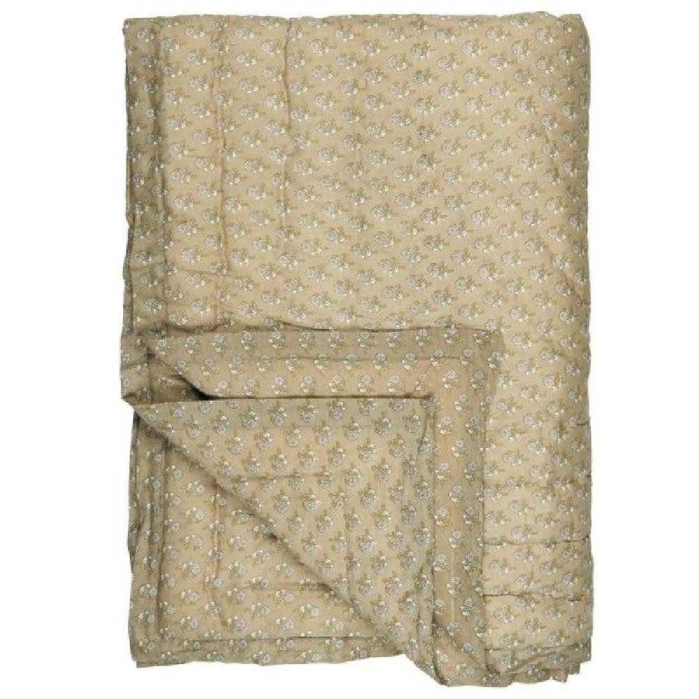 Wohndecke Ib Laursen Decke Quilt Aida Staubig Grün mit Weißen Blumen (130x1 günstig online kaufen