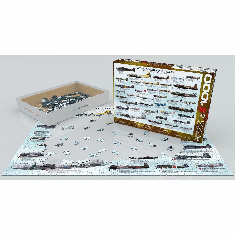 EUROGRAPHICS Puzzle Kriegsflugzeuge des Puzzleteile 2. Weltkrieges, 1000
