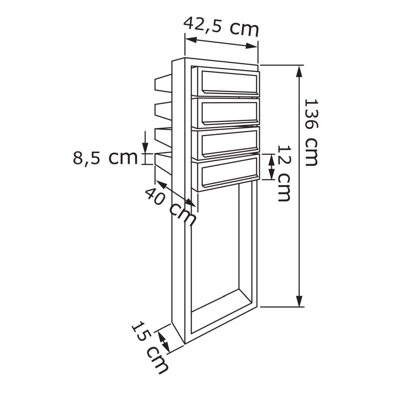 Metallic Briefkasten Grau Four Bravios Briefkastenanlage Stairs for