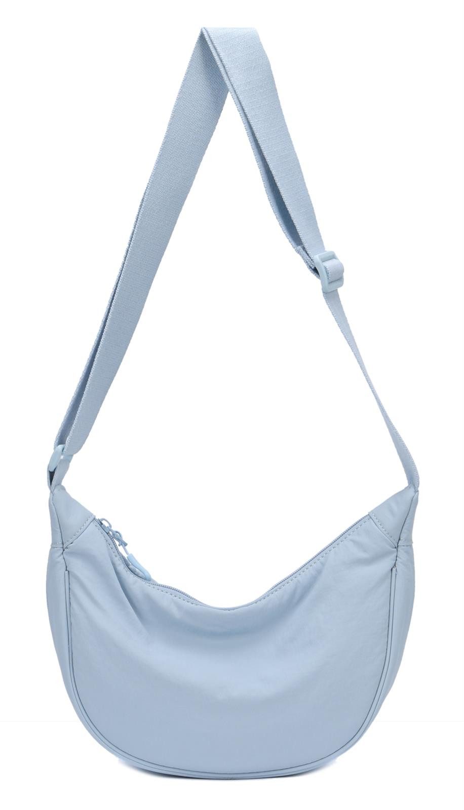 ITALYSHOP24 Schultertasche Damen Tasche Runde Brusttasche MOON Bag CrossBod günstig online kaufen
