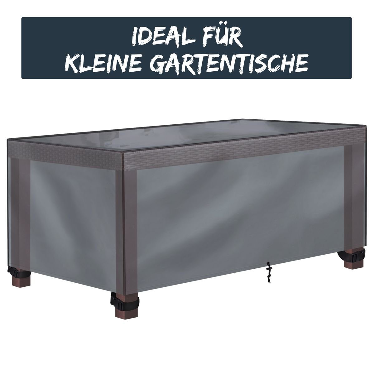 bonsport Abdeckhaube Gartentisch Schutzhülle aus 600D Oxford Polyester, wasserdicht