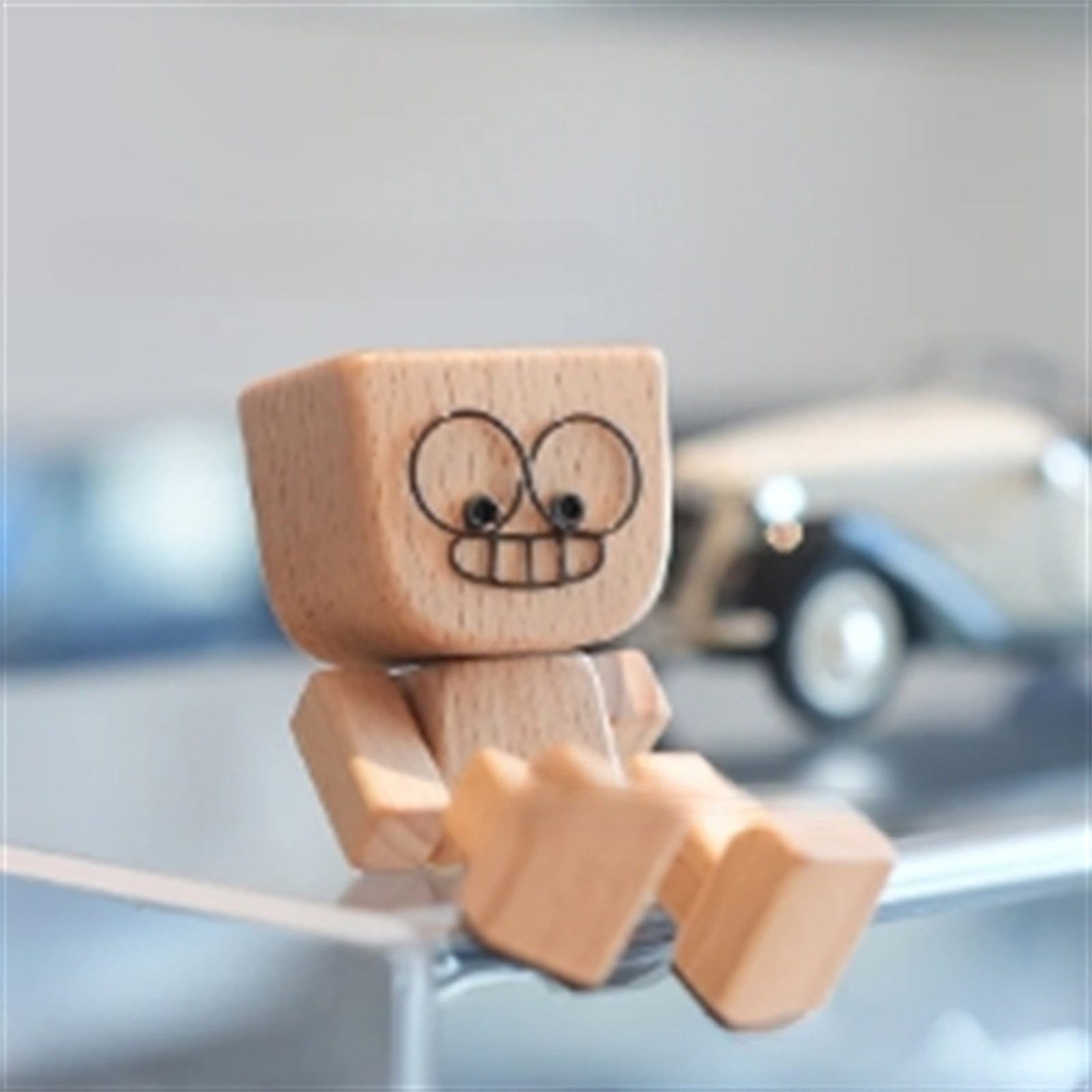 OKWISH Dekofigur Holzfigur Auto Deko Tischdekoration Armaturenbrett-Dekorat günstig online kaufen