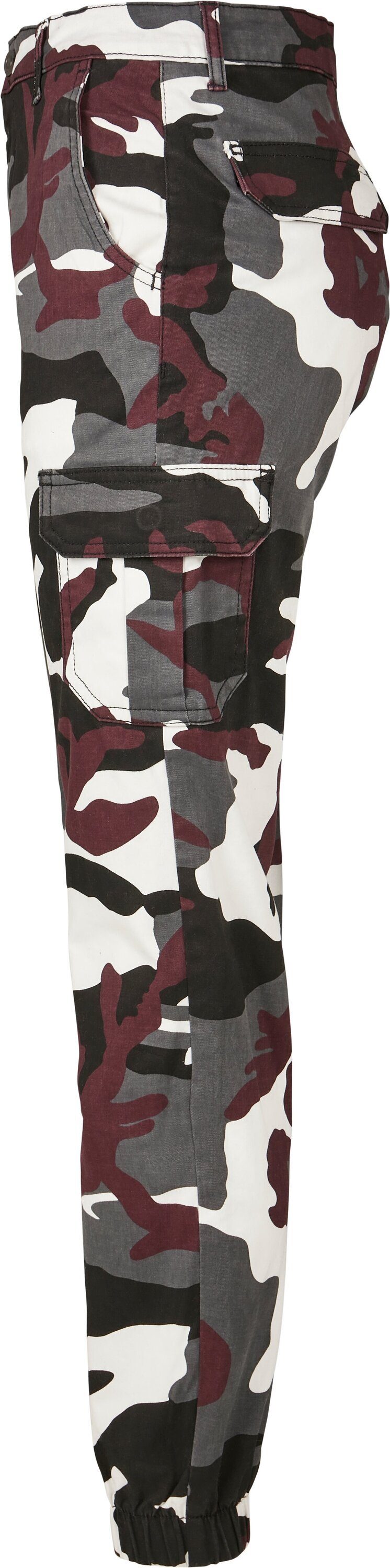 URBAN Cargo Camo Waist Pants CLASSICS Damen Ladies High (1-tlg) camo wine Cargohose