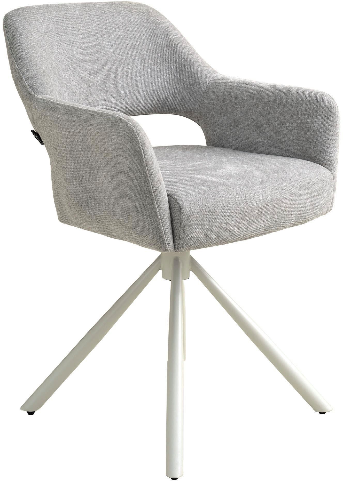 SCHÖNER WOHNEN-Kollektion Esszimmerstuhl STAVANGER, 360° drehbar mit Rückholfunktion (Set, 2 St), mit Taschenfederkern, Bezug Webstoff, Untergestell pulverbeschichtet