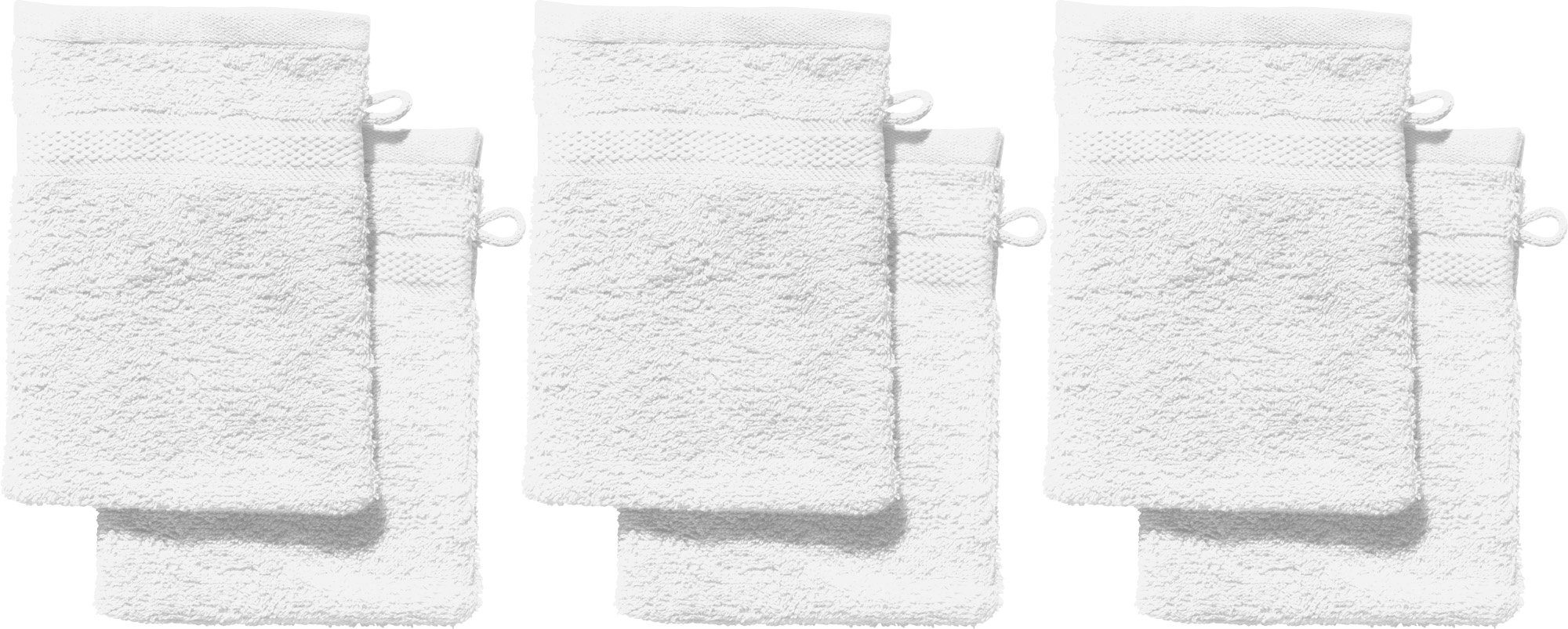 REDBEST Waschhandschuh Waschhandschuh "Chicago" 6er-Pack, Frottier, Walk-Frottier Uni