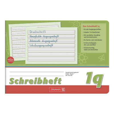 BRUNNEN Schulheft Vivendi, Schreiblernheft, A5 quer, liniert (Lineatur 1q), 16 Blatt