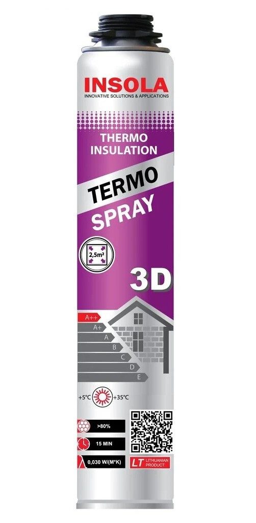 Insola Sprühkleber Insola Fassadendämmung 1x Insola Thermo Spray 3D Dose, (1-tlg)