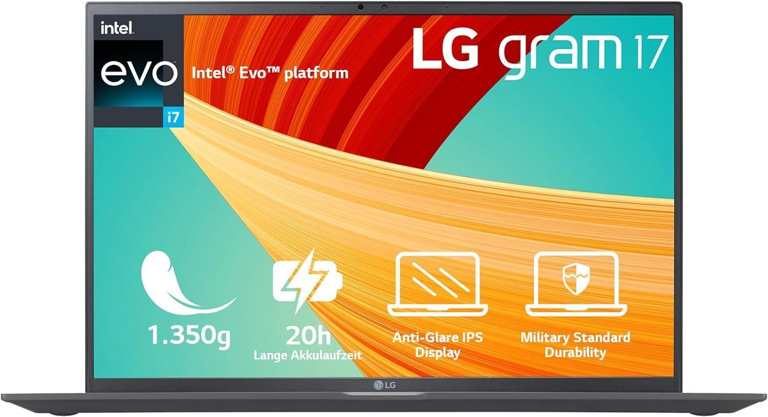 LG Full HD, 17",Ultralight Notebook, i7 Notebook (43,18 cm/17 Zoll, Intel Core i7 1360P, 1000 GB SSD, Laptop, Computer, Notebook, 17 Zoll, PC, Business LG)
