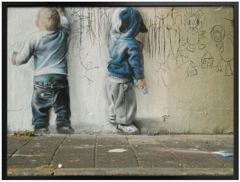 Wall-Art Boys drawing, Poster St), Poster, Wandbild, Bilder Graffiti Wandposter Bild, Menschen (1