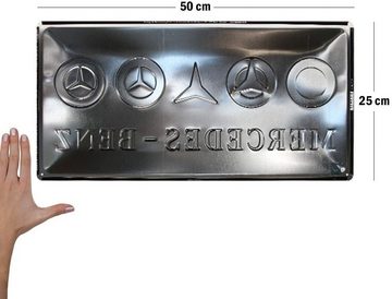 Nostalgic-Art Metallschild Blechschild 25 x 50cm - Mercedes-Benz - Logo Evolution