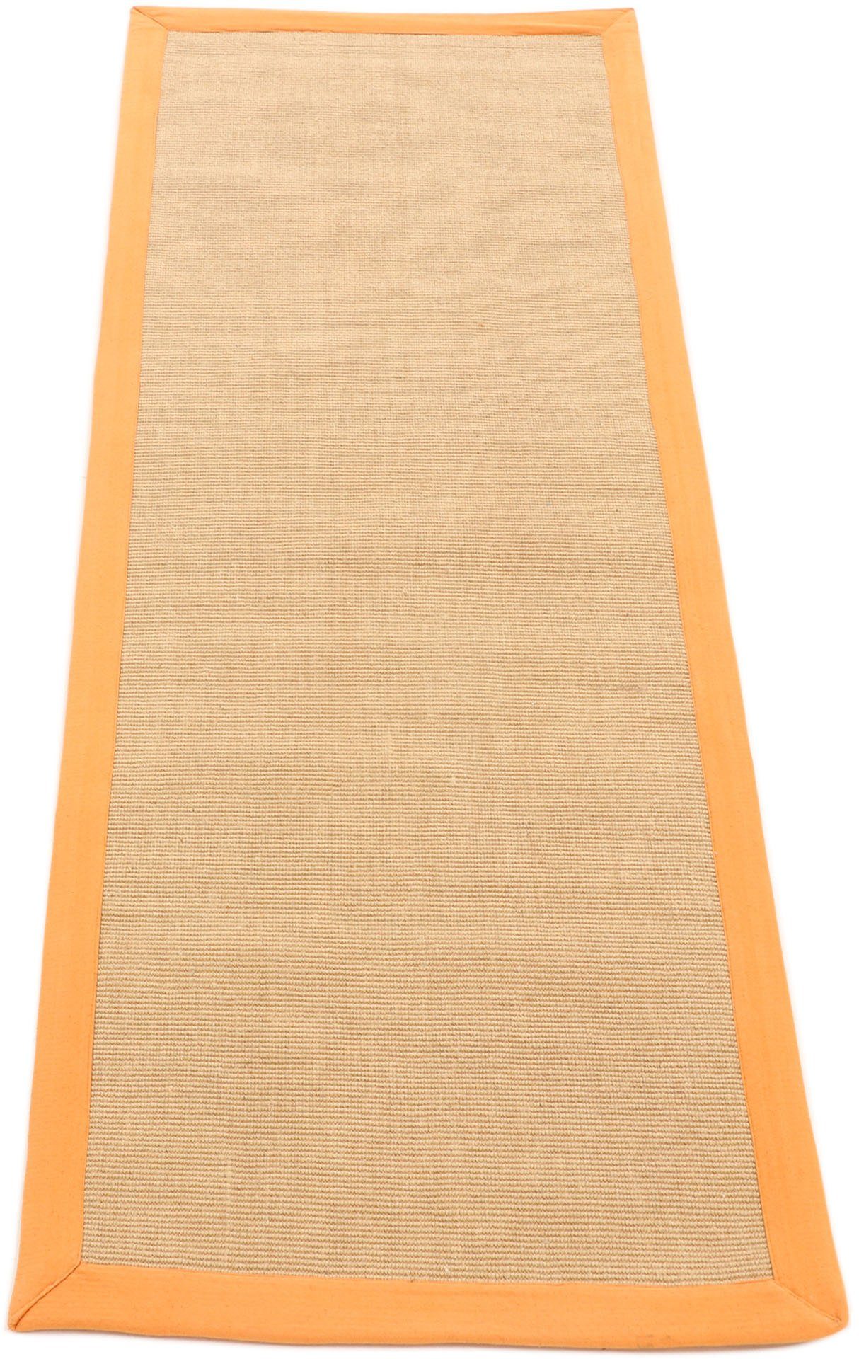 Läufer Sisal, carpetfine, rechteckig, Höhe: 5 mm, mit farbiger Bordüre, Anti  Rutsch Rückseite
