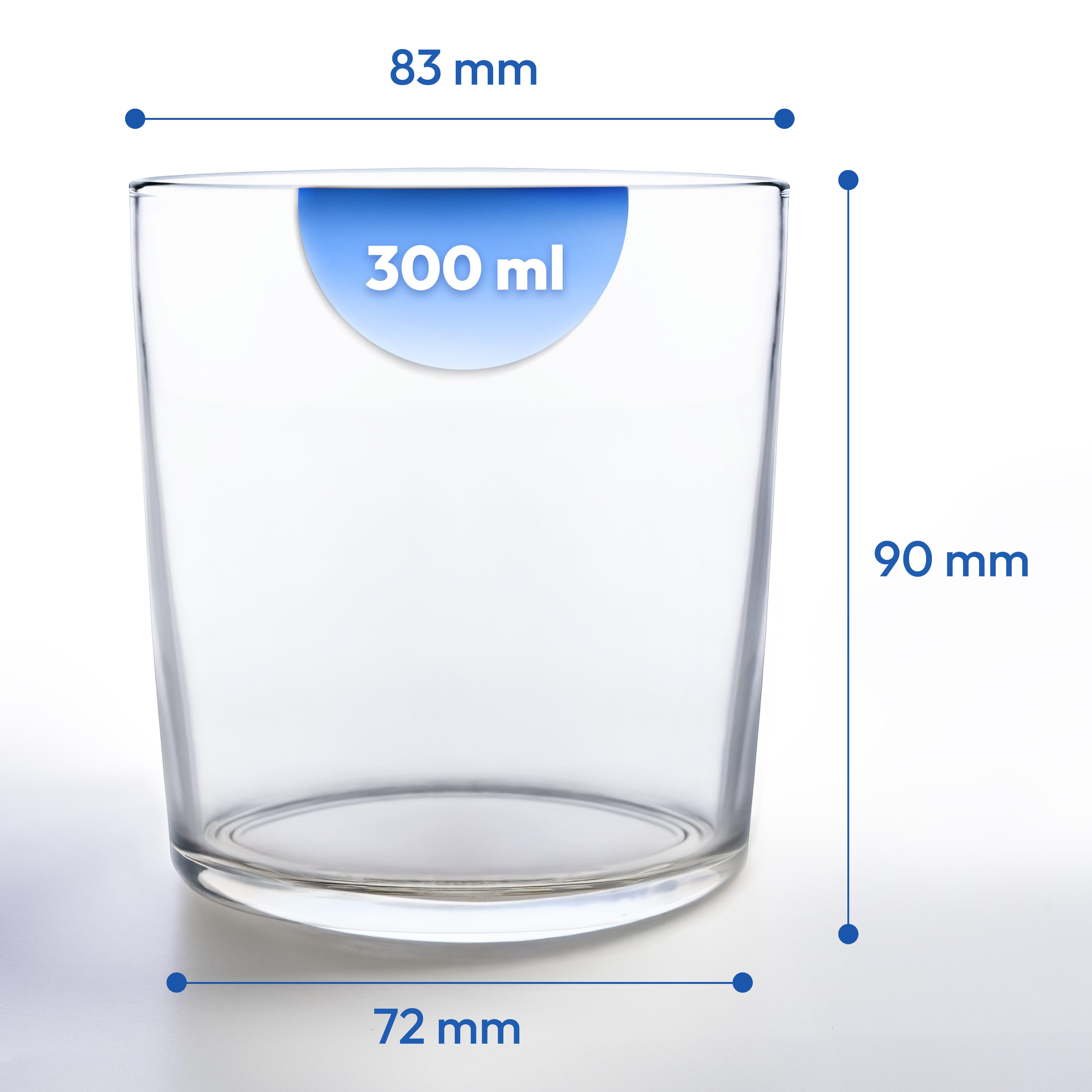 KONZEPT Kerzenhalter Kerzengläser 300 ml, Kerzen Gläser leer zum gießen, kl günstig online kaufen