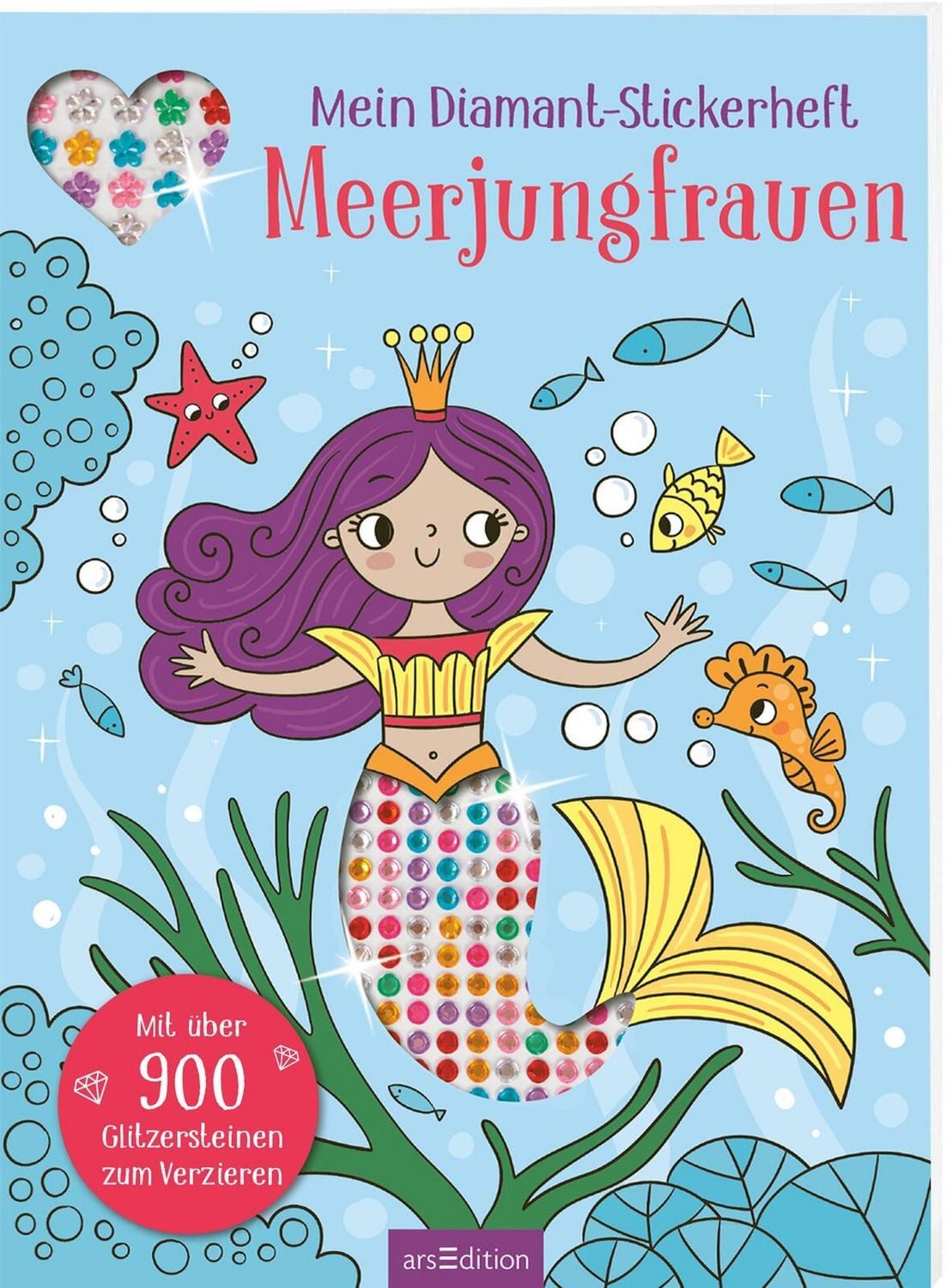 Mein Diamant-Stickerheft – Meerjungfrauen Mit über 900 Glitzersteinen / diverse