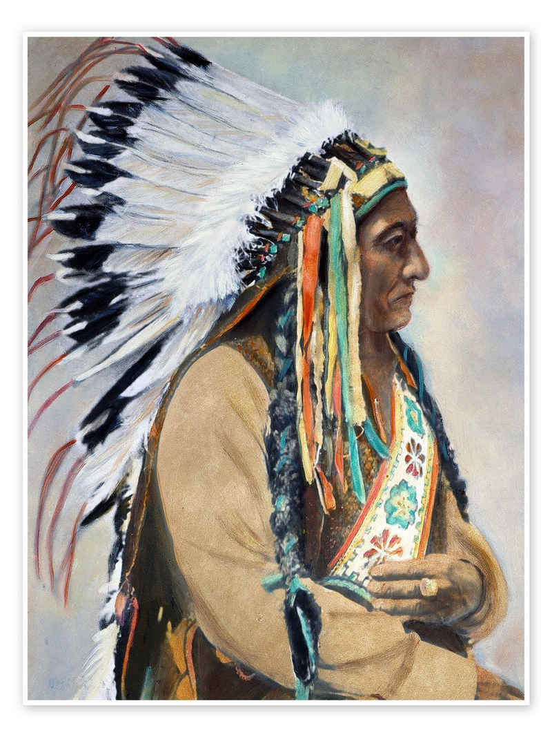 Posterlounge Poster Granger Collection, Sitting Bull, Illustration