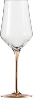Eisch Weißweinglas RAVI GOLD, Made in Germany, Kristallglas, in Handarbeit veredelt mit 24karätigem Gold, 380ml, 2-teilig