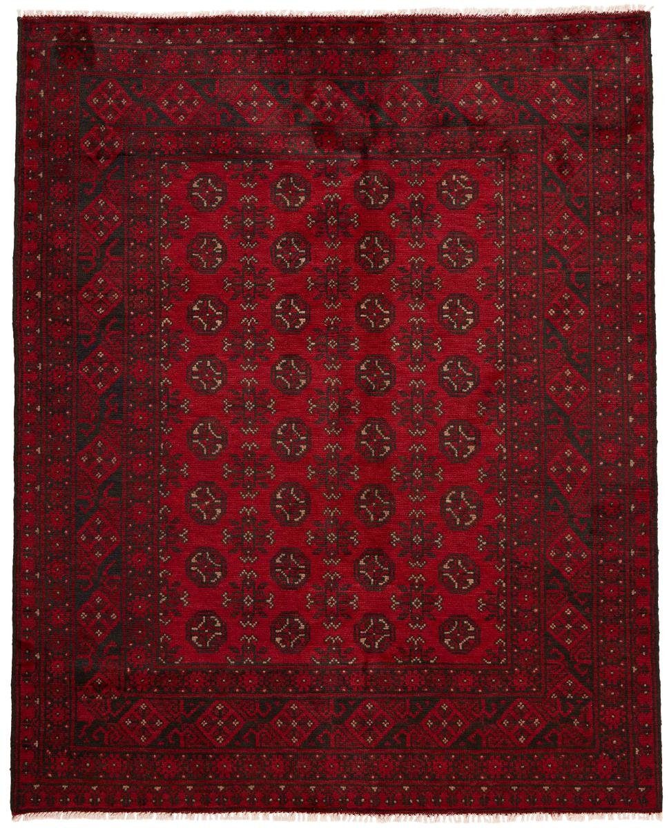 Orientteppich Afghan Akhche 151x190 Handgeknüpfter Orientteppich, Nain Trading, rechteckig, Höhe: 6 mm