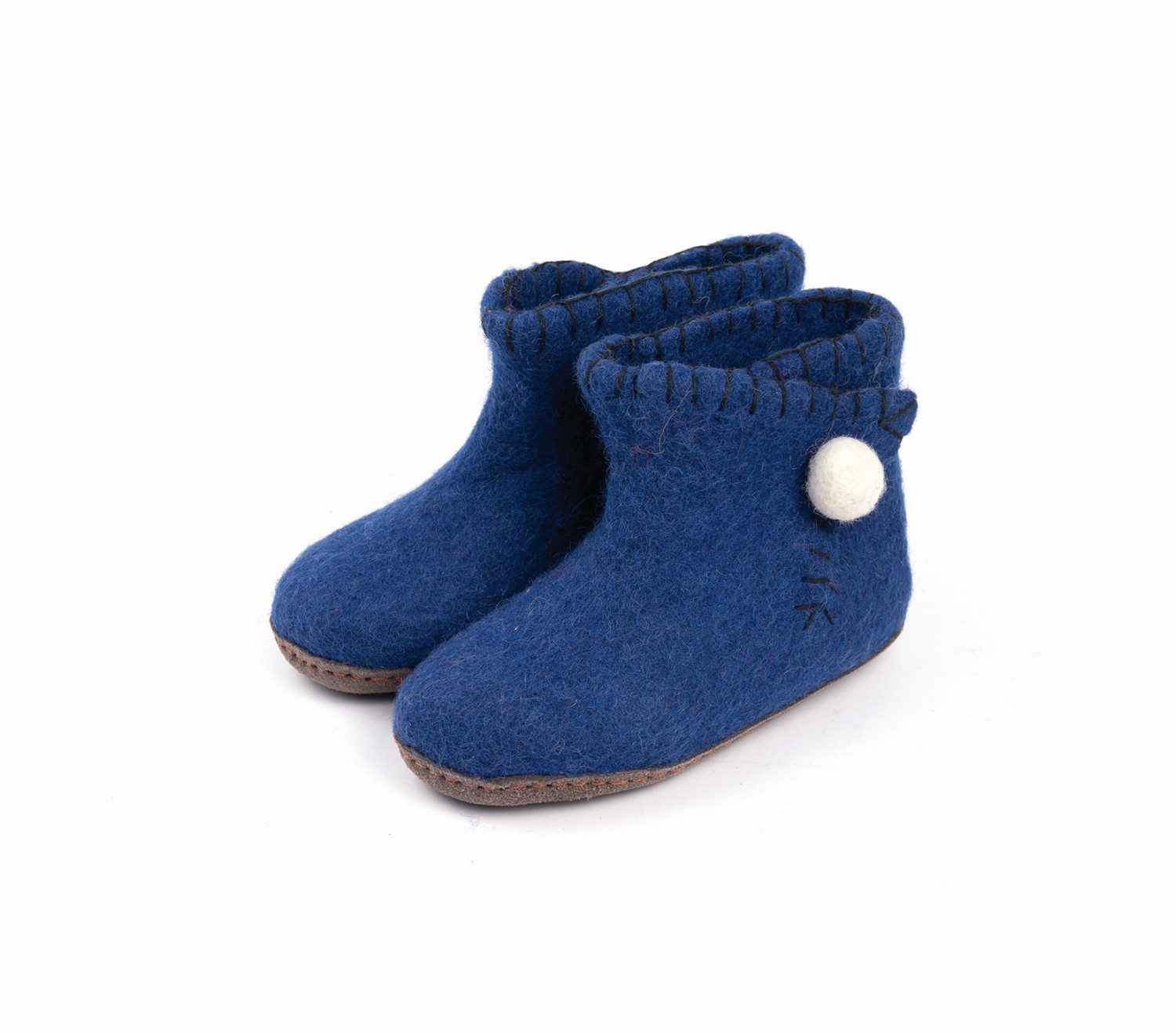 Filz-Stiefelchen "Pata", Größe 34, Handmade Plüsch Hausschuhe
