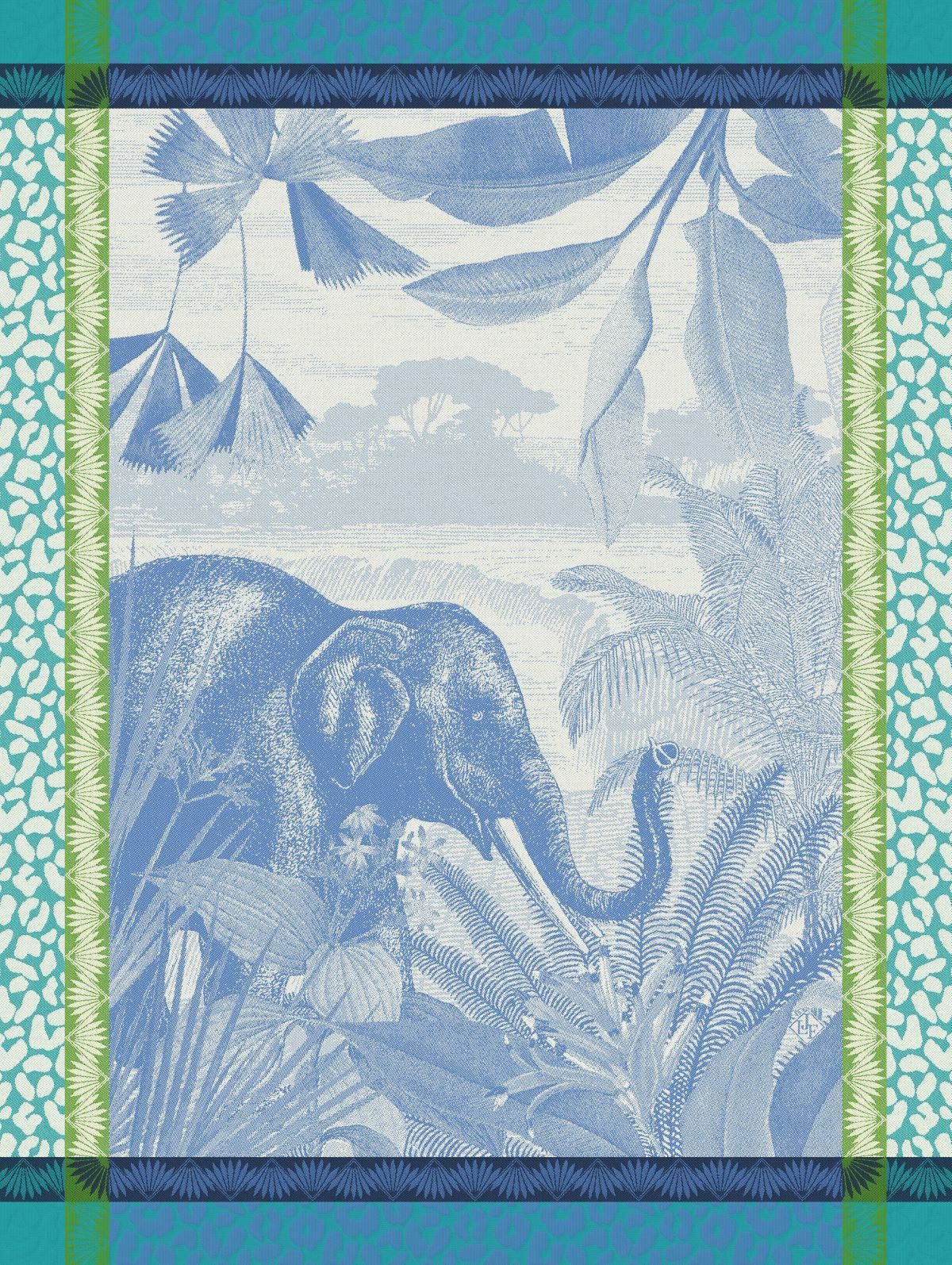 Le Jacquard Francais Geschirrtuch Geschirrtuch Sinharâja Océan 60x80 cm, (1-tlg., 1 x Geschirrtuch), jacquard-gewebt