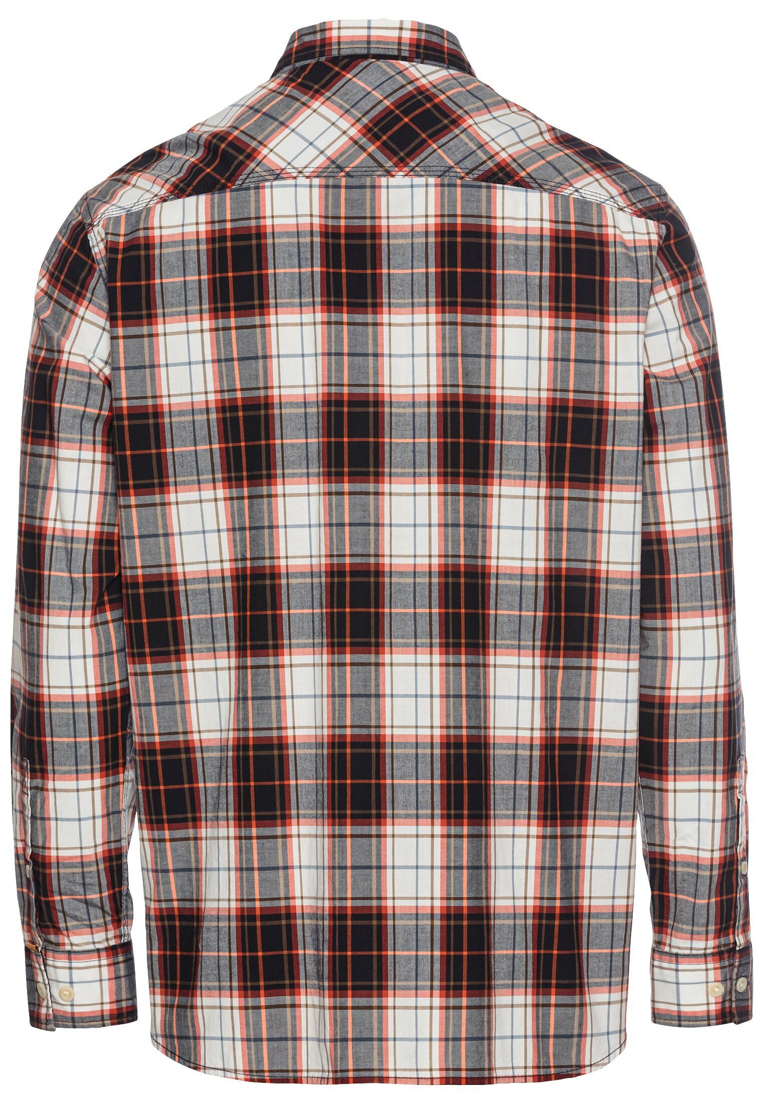 camel active Langarmhemd Langarm Hemd im Karomuster aus reiner Baumwolle günstig online kaufen