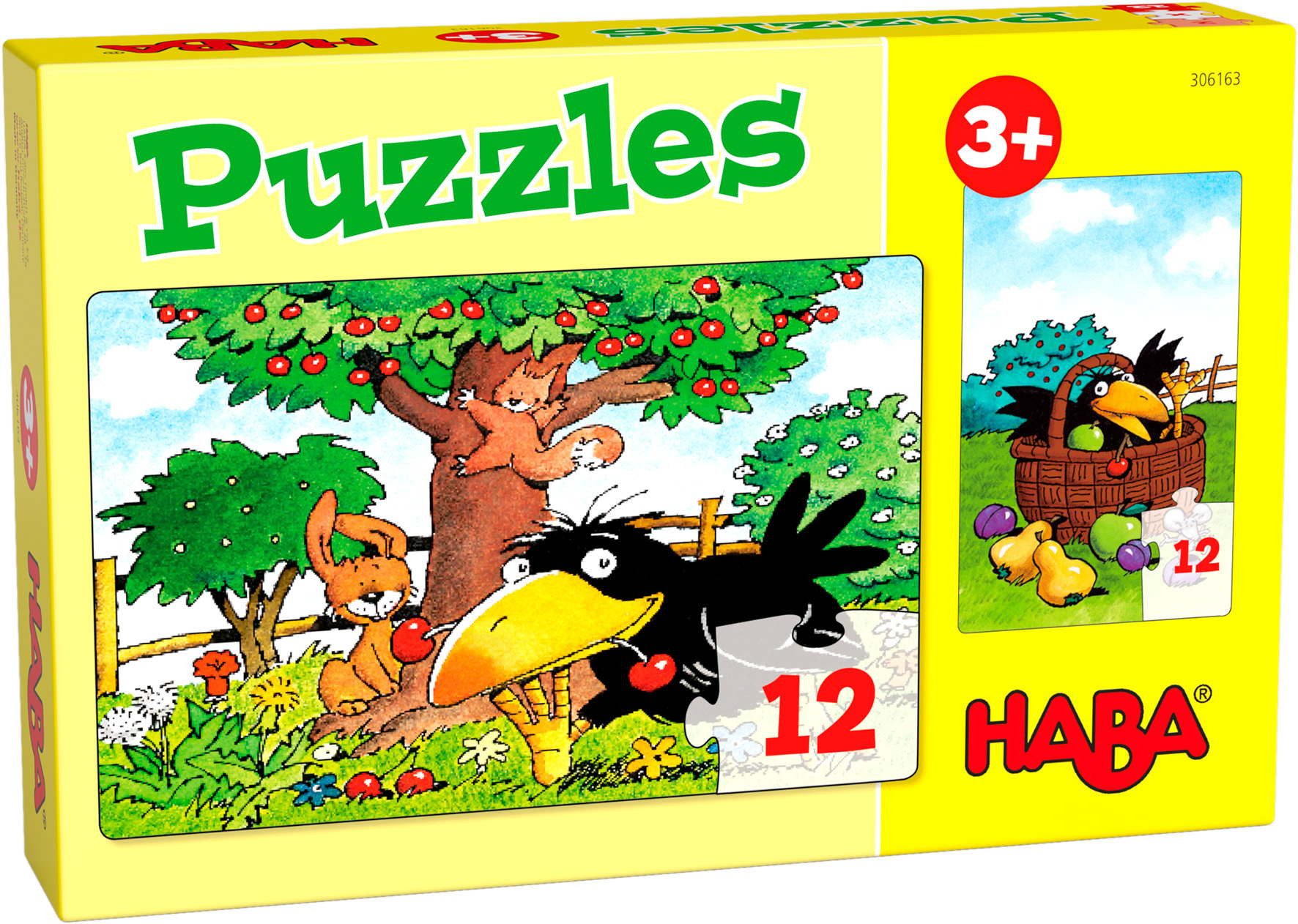 Haba Puzzle 2 x 12 Teile Kinder Puzzle Obstgarten 1306163001, Puzzleteile