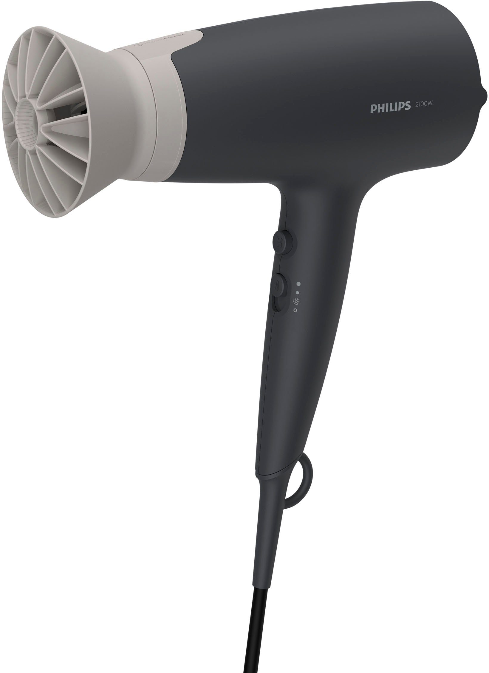 Philips Haartrockner Essential Series 3000 Aufsatz, Geschwindigkeitsstufen BHD351/10, und 6 Hitze- mit W, ThermoProtect 2100