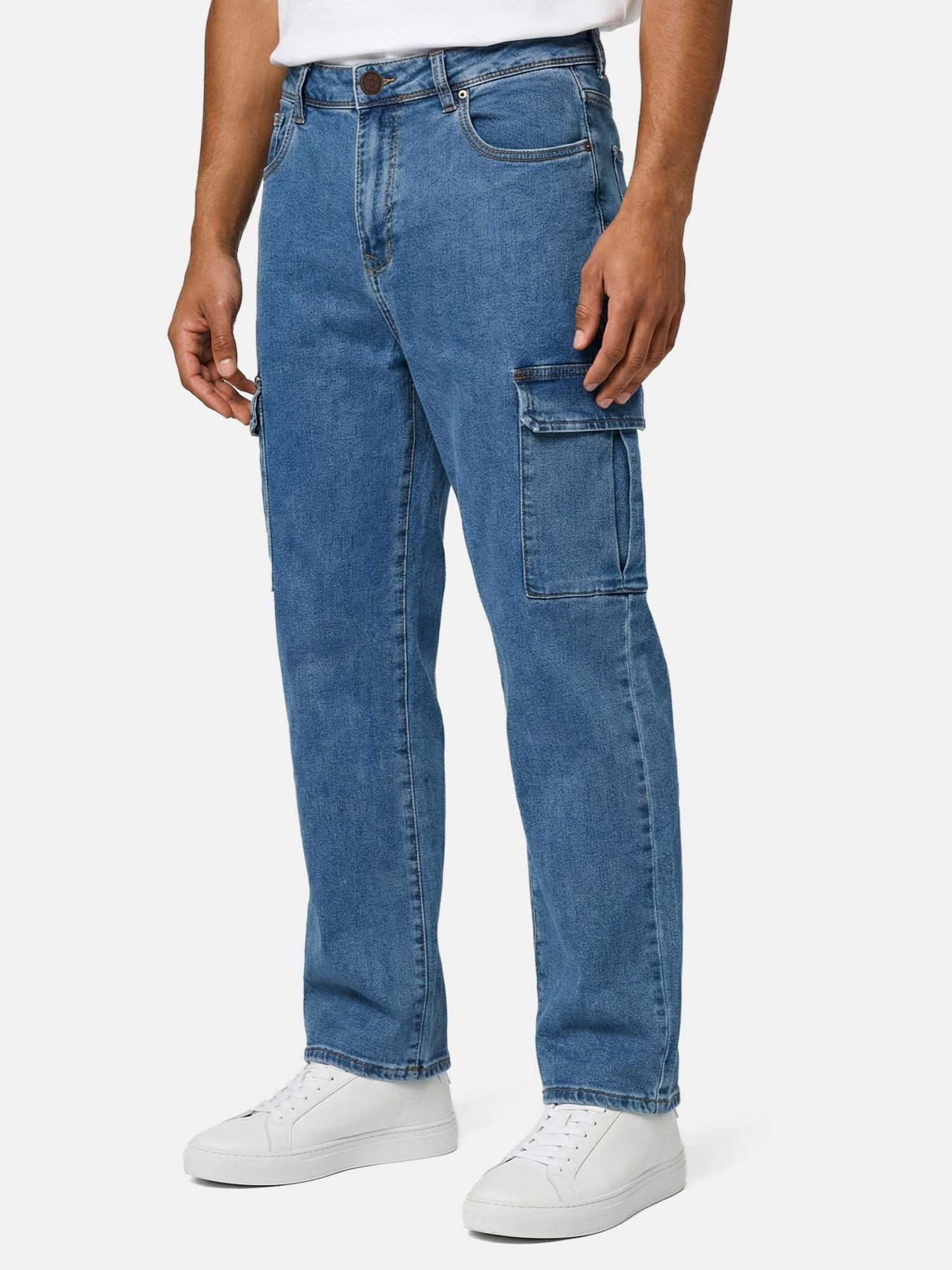 Tazzio Straight-Jeans A112 Regular Fit Cargo Denim Jeans Hose – Bild 4 von 5