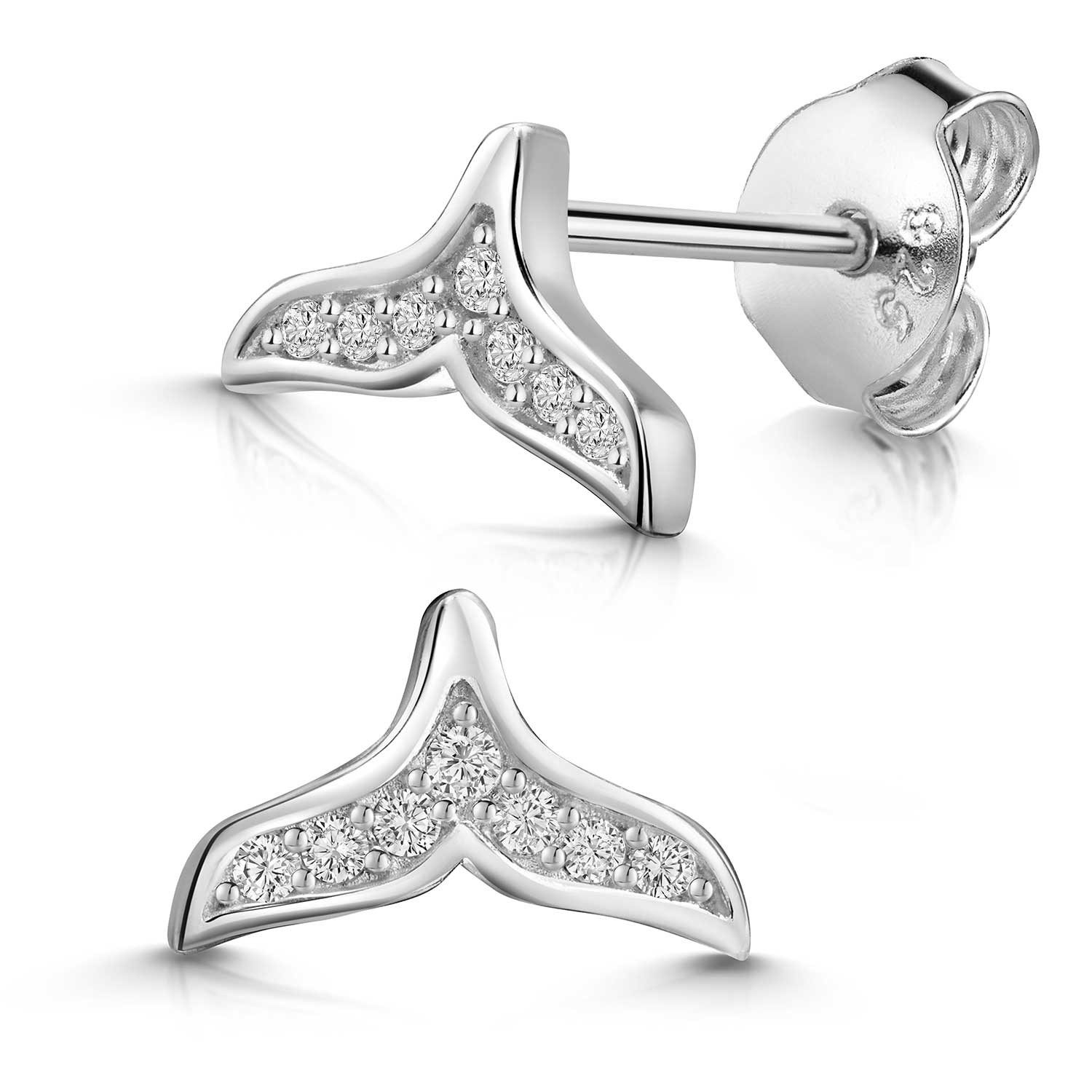 Materia Paar Ohrstecker Ohrringe Wal mit wei0en Zirkonia SO-287 günstig online kaufen