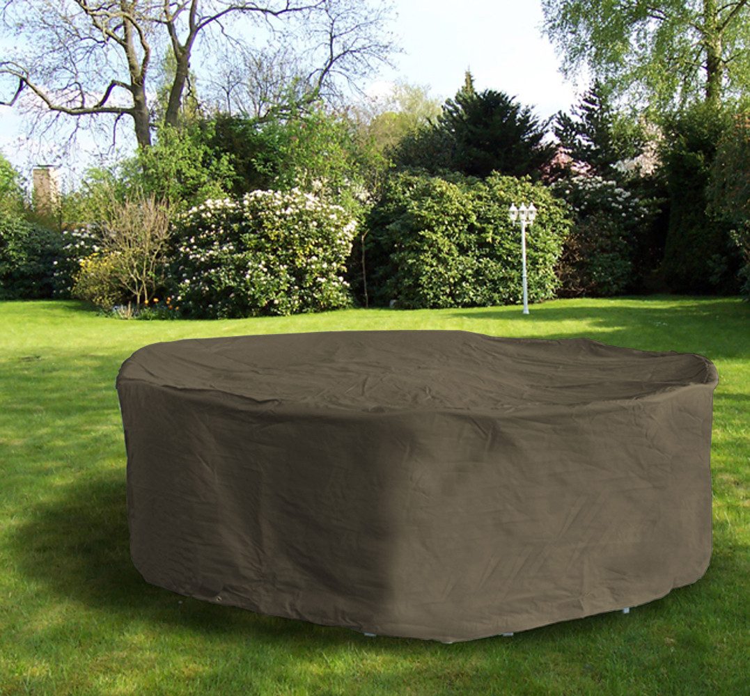 acamp Gartenmöbel-Schutzhülle Premium Abdeckhülle für Sitzgruppe oval (Schutzhülle für Gartenmöbel), Plane, Abdeckung, Möbelschutz, Regenschutz - Maße: 230x135x70 cm