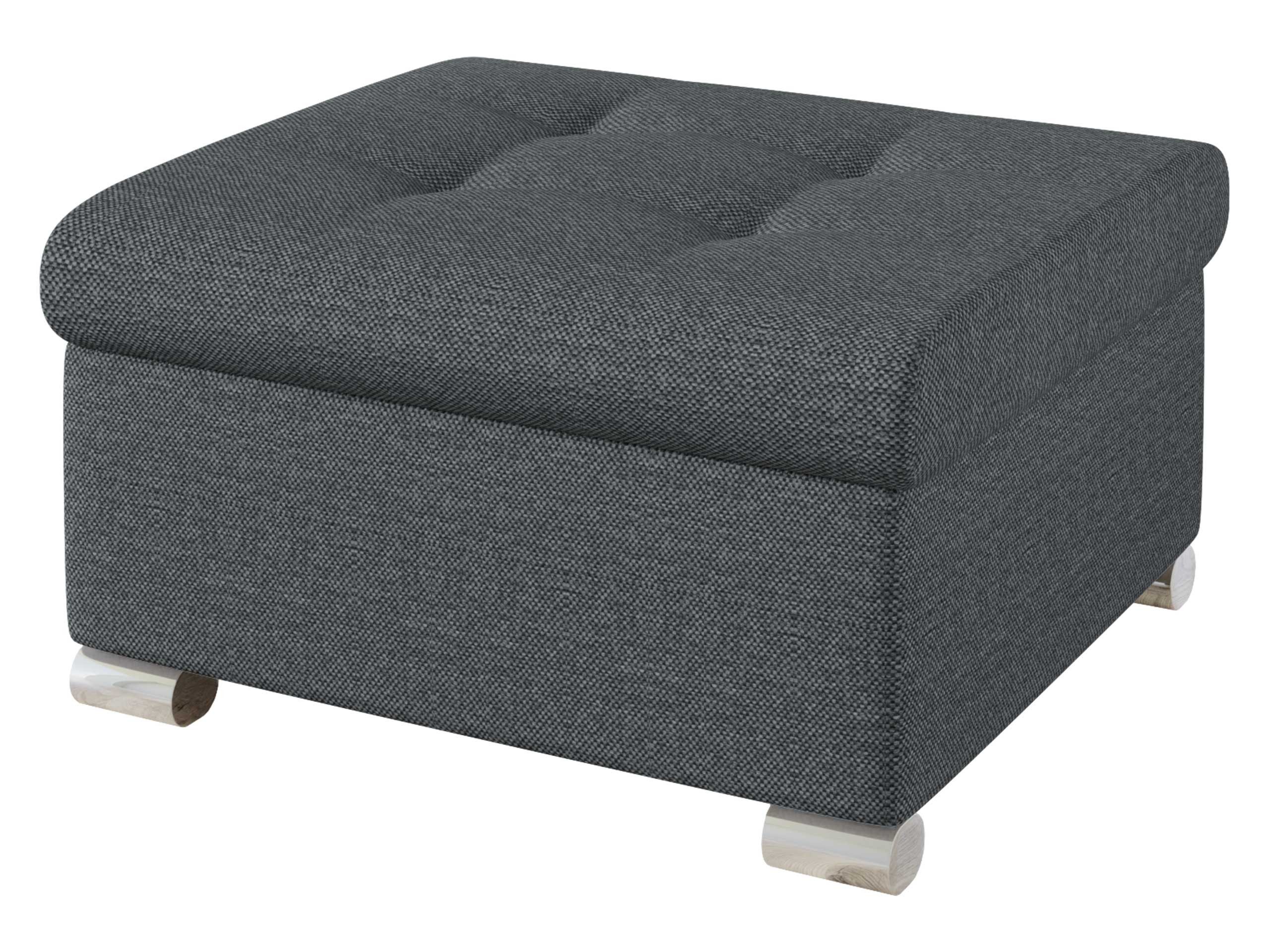 MIRJAN24 Polsterhocker Niko Klein, Silber Füße, 70x68x41 cm günstig online kaufen