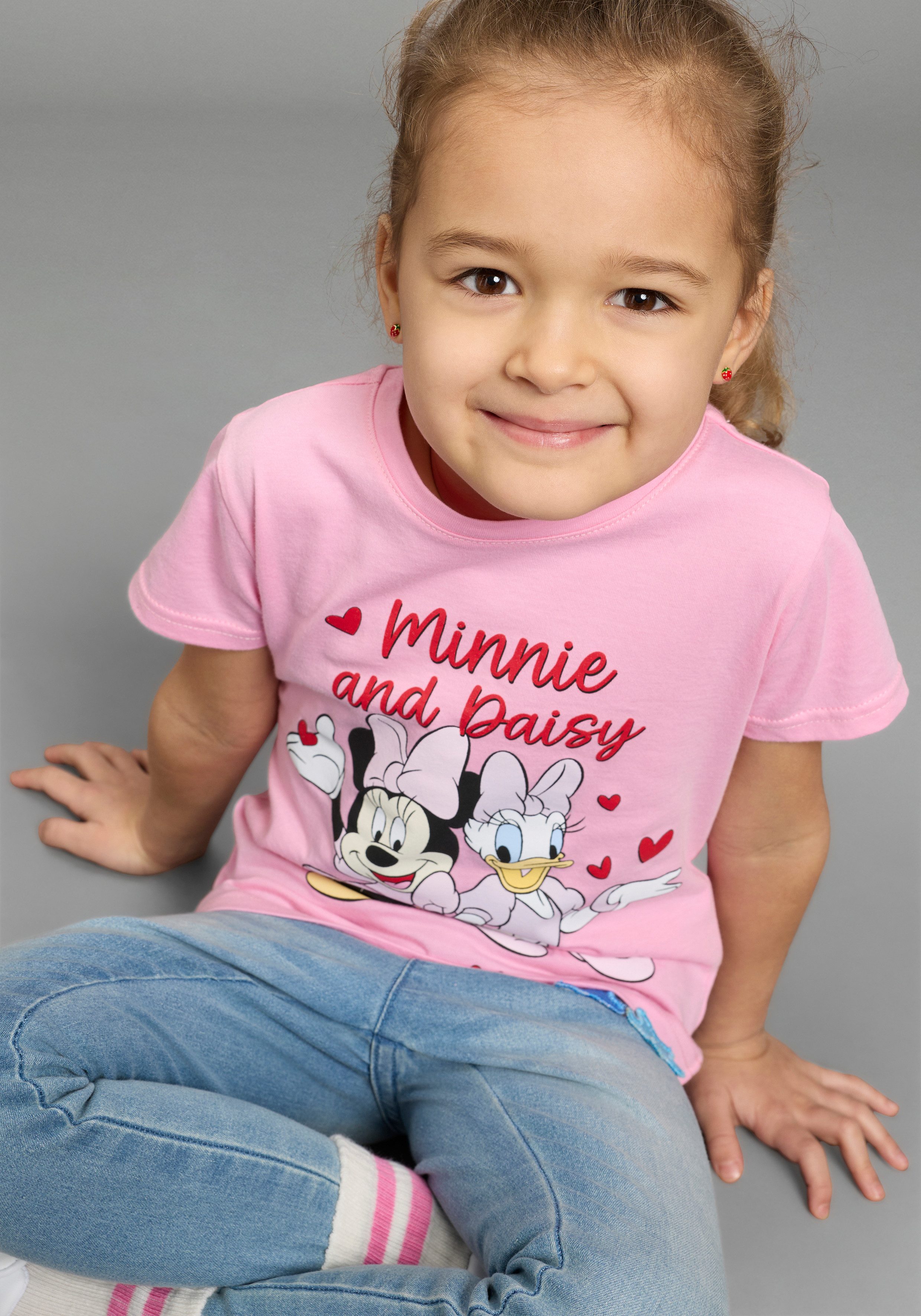 KIDSWORLD T-Shirt MINNIE & DAISY - Disney Shirt modischer Stil, Kurzarm, auch in großen Größen, aus Baumwolle