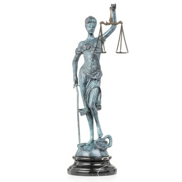 Moritz Skulptur Bronzefigur Justitia bemalt, Figuren Statue Skulpturen Antik-Stil