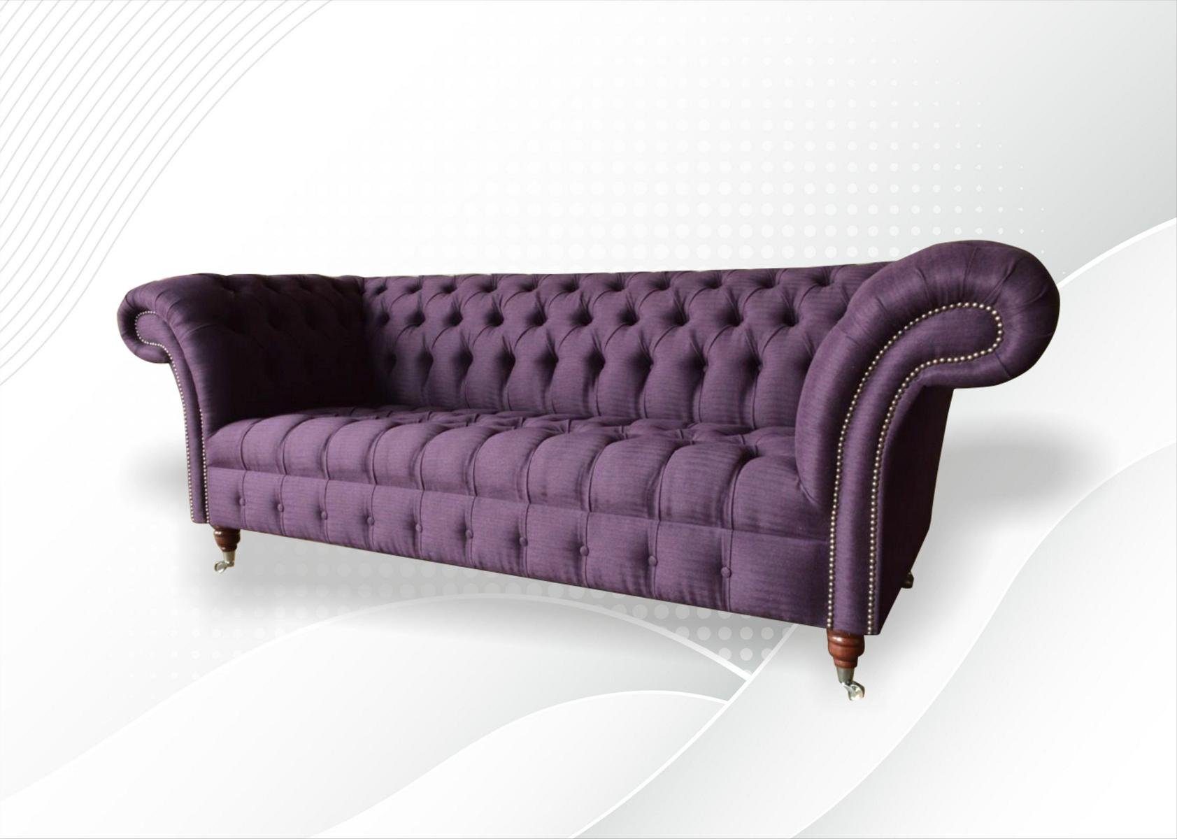 Sofa Sofa Couch 3-Sitzer, cm JVmoebel Sitzer Chesterfield 225 Design 3