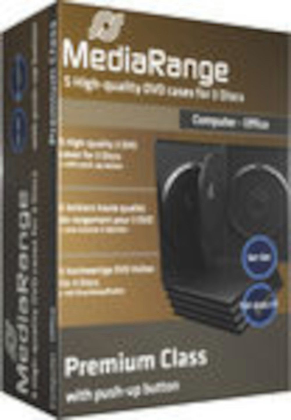 DVD-Hülle 10 (2x 5 Stk) DVD CD Hüllen 3fach 3er-DVD-Box black