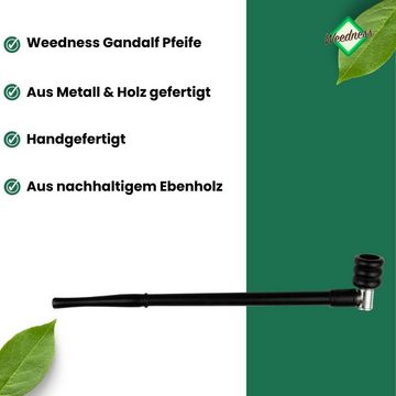Weedness Handpfeife Metall-Gandalf-Pfeife Holzpfeife Pfeifen Holzpfeifchen Holz Pfeife, (1-St)