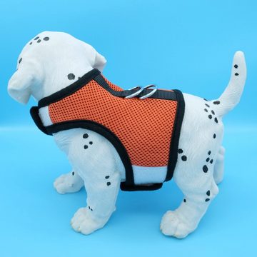 Alvonja Hunde-Geschirr Hundegeschirr kleine, mittlere, große Hunde Welpen Mesh orange, Polyester, verstellbar, verschiedene Größen