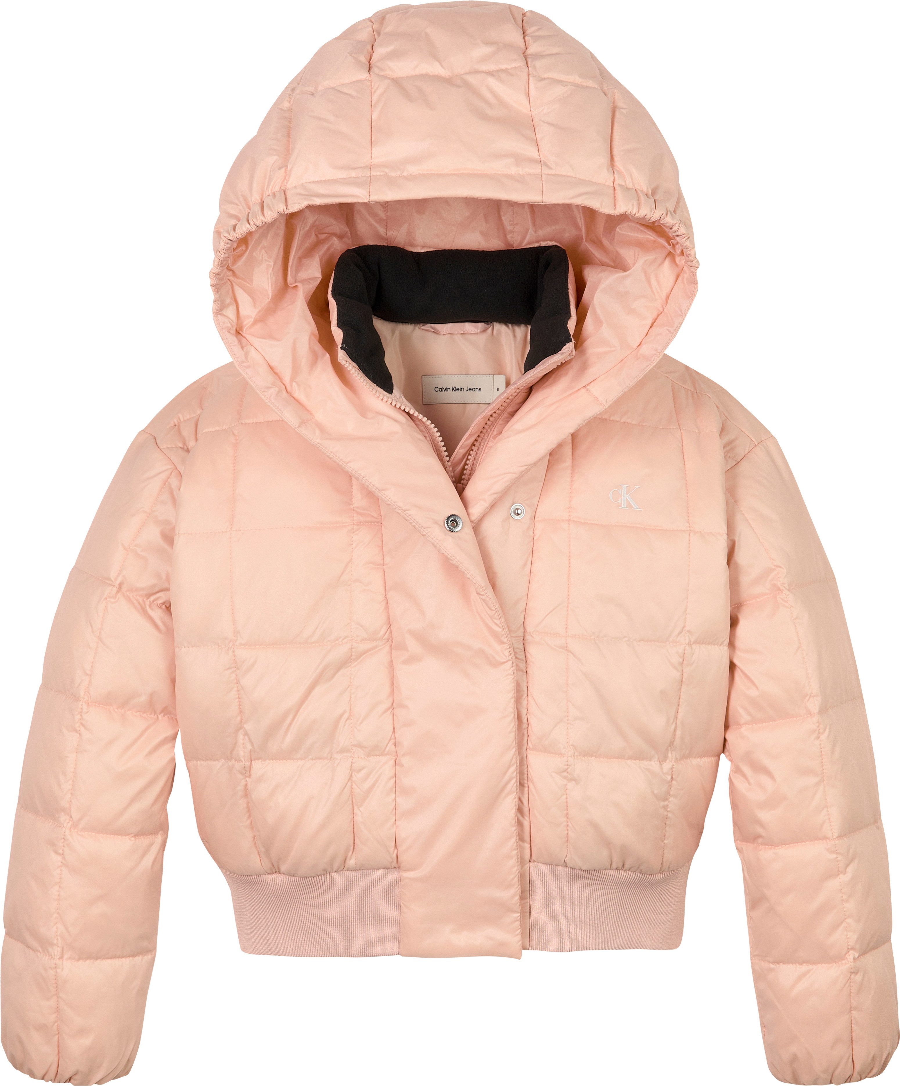 Calvin Klein Jeans Blouson ARCHIVE GRID PUFFER JACKET für Kinder bis 16 Jahre, mit Kapuze