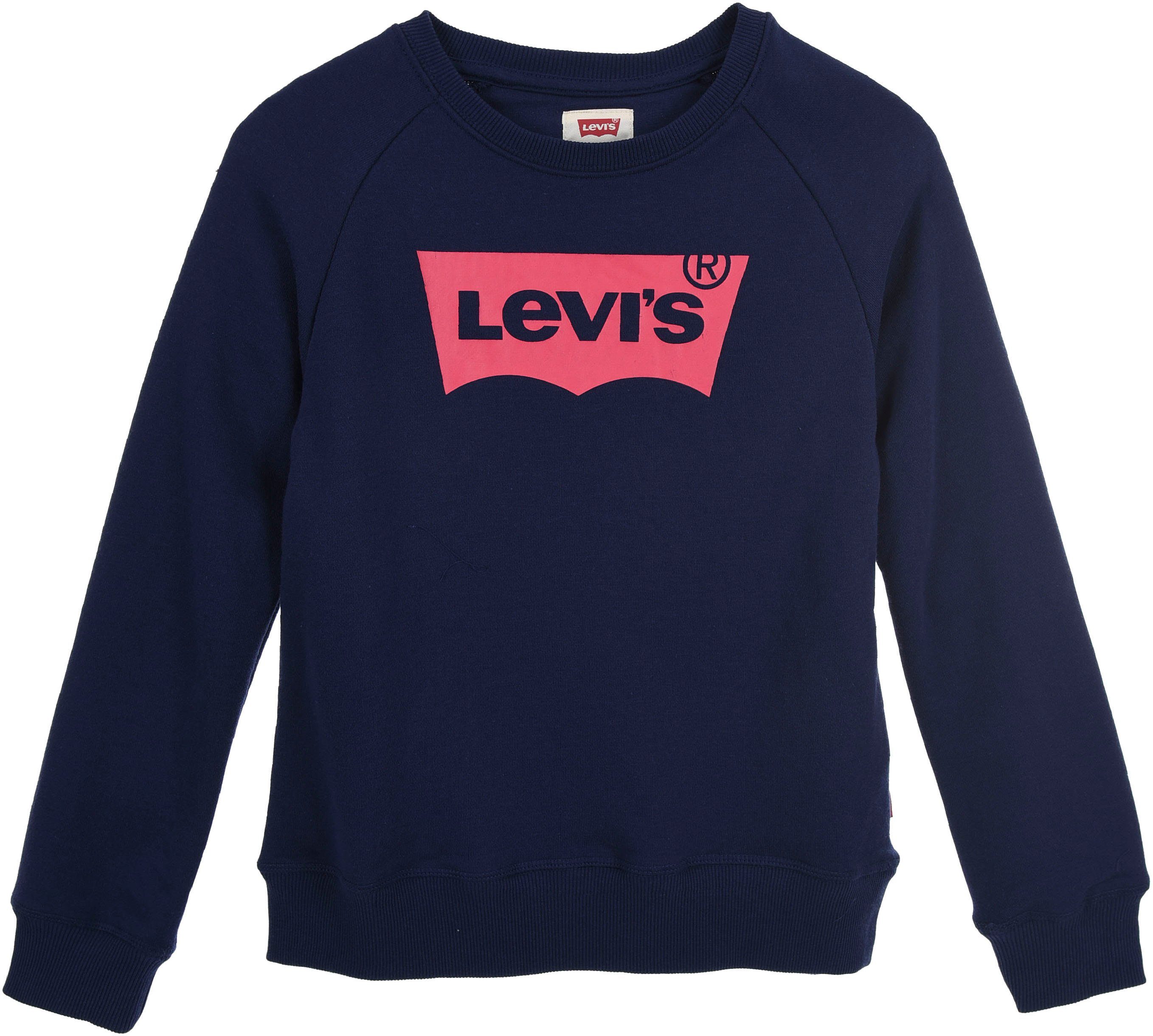 GIRLS for SWEATSHIRT BATWING Levi's® Kids dunkelblau Sweatshirt CREWNECK