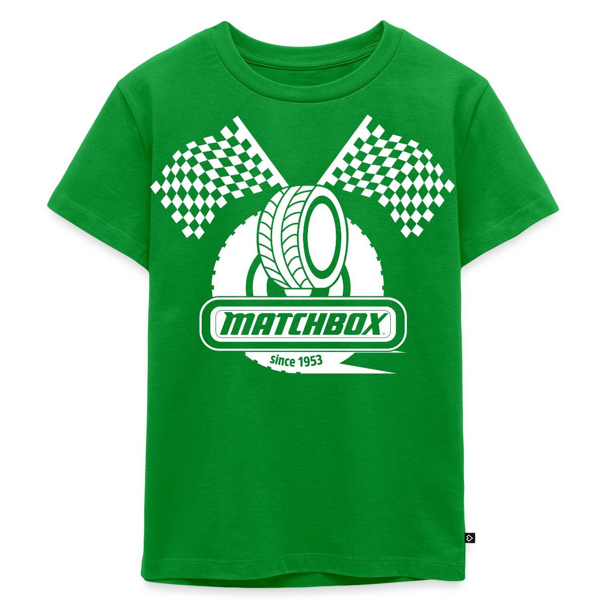T-Shirt Matchbox™ 1953 Mit Zielflaggen Rennen Kinder Premium T-Shirt