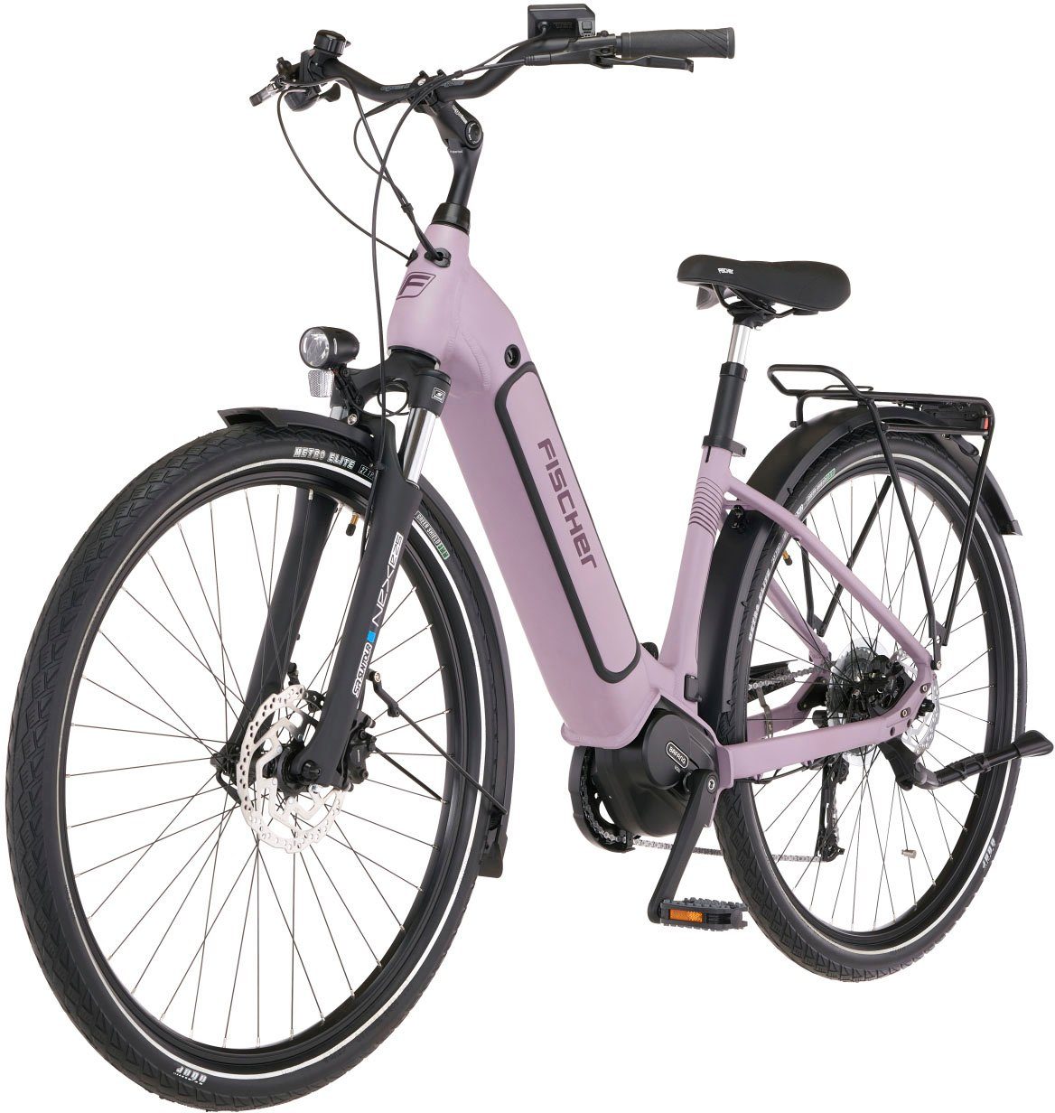 FISCHER Fahrrad E-Bike CITA 3.3I Akku, 522 Mittelmotor, Gang Shimano 522, Nexus Schaltwerk, 9 Kettenschaltung, Wh (Schloss)